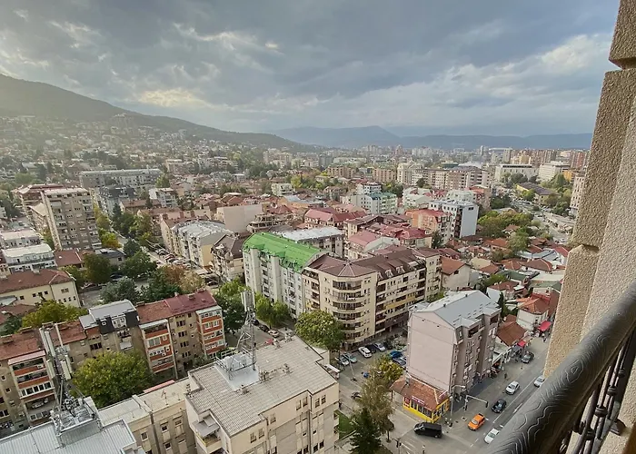 Stylish Studio, Skopje Centre - Private Parking - Panoramic Views